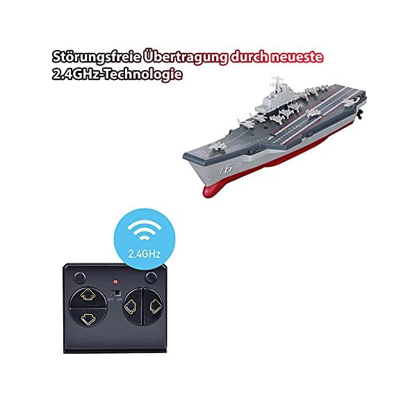 RC ferngesteuertes Mini Kriegsschiff, Flugzeugträger, Schlachtschiff, Schiff, Boot, Komplett-Set inkl. integr. Akku… – Bild 4
