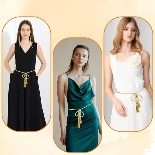 Women's Thin Braided Belt Braided Knotted Waist Belt Trendy Boho long Waist Rope for Skirt Dress Pants4