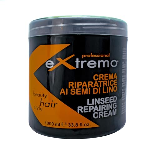 Mascarilla Reparadora para el Cabello 1000 ml con Semillas de Lino – Mascarilla de Pelo Capilar Profesional – Antifrizz, Hidratación y Suavidad – Ideal para Cabello Seco, Natural o Dañado