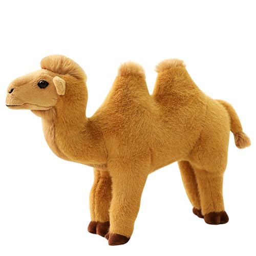 Uanqfegy Animal en Peluche de Chameau réaliste, Jouet en Peluche de Chameau détaillé Super Doux 12 Pouces pour câliner des Cadeaux décoration Chambre à Coucher
