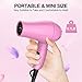 Portable Travel Hair Dryer,Mini Lightweight Dual Voltage Blow Dryer 1200W with Folding Handle,Blowdryer with One Concentrator