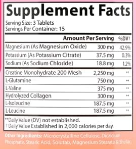 Miniatura 2 de Angry Supplements Better Booty - Tabletas de creatina para mujeres, píldoras de monohidrato de creatina con L-glutamina, colágeno, BCAA + mezcla de