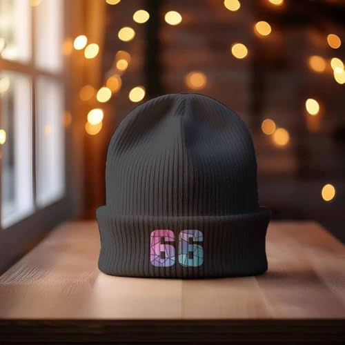 Bonnet 66 Number cuffed pour protéger vos oreilles du froid avec style - 2