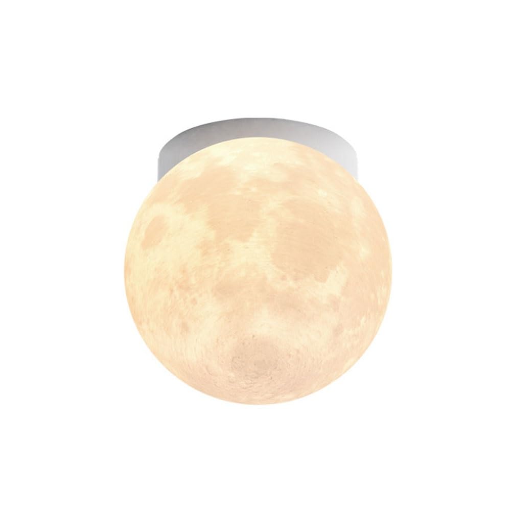 NHPJFDC Moon Ceiling Light Semi Flush Mount 10 Inch Modern Globe Fixture Textured Lunar Shade E26 Close to Ceiling Lamp for Bedroom Kids Room Hallway Entryway(20cm/7.8in)