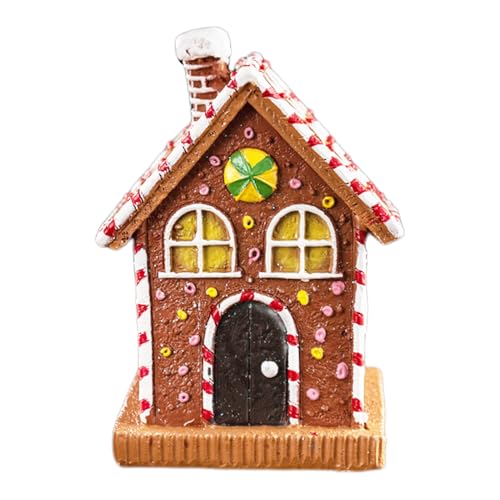Décoration de Noël maison en pain d'épice lumineuse et figurine intérieure