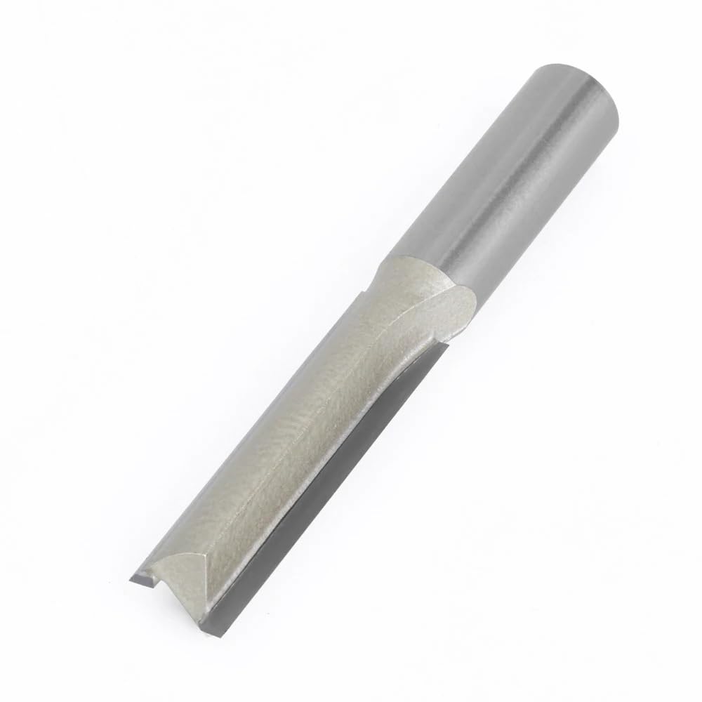 Brocas for ranuradora rectas, vástago 1/2, fresa de inmersión de doble flauta, herramienta de ranurado de recorte de carpintería con punta de carburo(1Pc12.7x25.4)