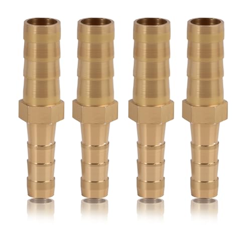 4 Pièces Raccord Cannelé En Laiton, Raccord Cannelé Tuyau Laiton Réducteur À Ardillon Droit Connecteur 8 Mm Vers 6 Mm, Tuyau Barbelé Résistant À La...