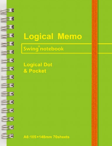 Mémo W Format A6 Vert Nakabayashi carnet de notes japonais rigide Logic Color NW-A604G