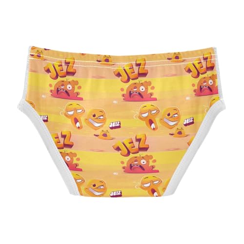 visesunny Boys Potty Training Underwear Funny Jez Emoticon Breathe Cotton Briefs Size 2T-8Y for Toddler2