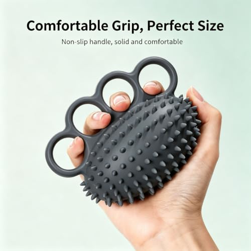 Image of Electric Hand Grip Strengthener Finger Exercise Ball, 3 Modes Vibration Therapy Ball with Magnetic Roller, Rechargeable Silicone Hand Squeeze Ball for Stroke Recovery, Arthritis, Carpal Tunnel & Stress Relief (1100mAh, 10Min Auto-Off)