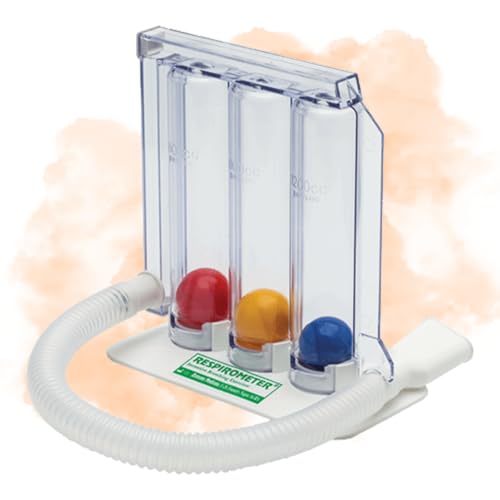 Rossify® Respirometer - BreathFull Breathing Exerciser – 3-Chamber Spirometer for Deep Breathwork & Lung Workout – Track Progress, Enhance Inhale/Exhale Balance, and Boost Lung Strength