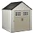 Rubbermaid 7 by 7 Feet Durable Weatherproof Plastic Outdoor Storage Shed for Garden Tool and Lawn Machinery Organization, Sandstone, 2 Pack