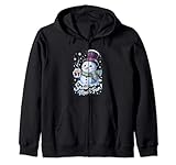 snow much fun kawaii snowman winter design per le vacanze felpa con cappuccio
