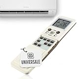 TEMPO DI SALDI Telecomando Universale Condizionatore multifunzione compatibile con oltre 1000 modelli, Telecomando Aria Condizionata Universale con display LCD, facile da Programmare