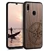 Produktbild kwmobile Schutzhülle kompatibel mit Huawei P Smart (2019) - TPU Bumper - Kompass Vintage Dunkelbraun