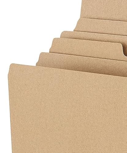 Staples 100% Recycled File Folders, Letter Size, 1/3‑Cut Tabs, Kraft, Eco‑Friendly Heavy‑Duty Paper Stock, 100/Box