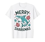 Photo Gallery merry sharkmas divertente shark santa hat brutto maglione di natale maglietta Photo Gallery merry sharkmas divertente shark santa hat brutto maglione di natale maglietta