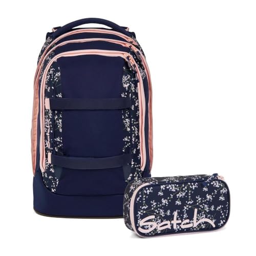 Satch pack Schulrucksack Set 2tlg. inkl. Schlamperbox (BLOOMY BREEZE)