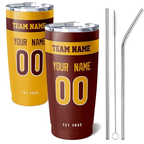 Image of ANTKING W Tumbler 20 oz Travel Coffee Cup Custom Name Number for Men Women Boy Gifts