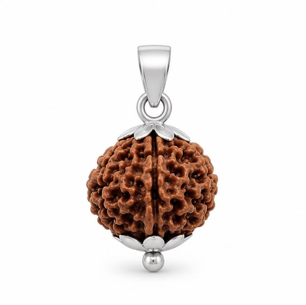 3 Mukhi Rudraksh Pendant Original Natural | Teen Mukhi Rudraksha Pendant with Cap | Certified Premium Quality for Shiv Puja, Meditation & Spiritual Practices | पूजा, ध्यान एवं आध्यात्मिक साधना के लिए 3 मुखी रुद्राक्ष पेंडेंट-image-40