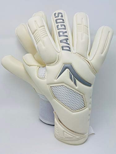 KRONIS Goalkeeper Glove DARGOS White |Size 7-10| Professional Level Goalkeeper Gloves| Adult & Youth| Negative Cut…