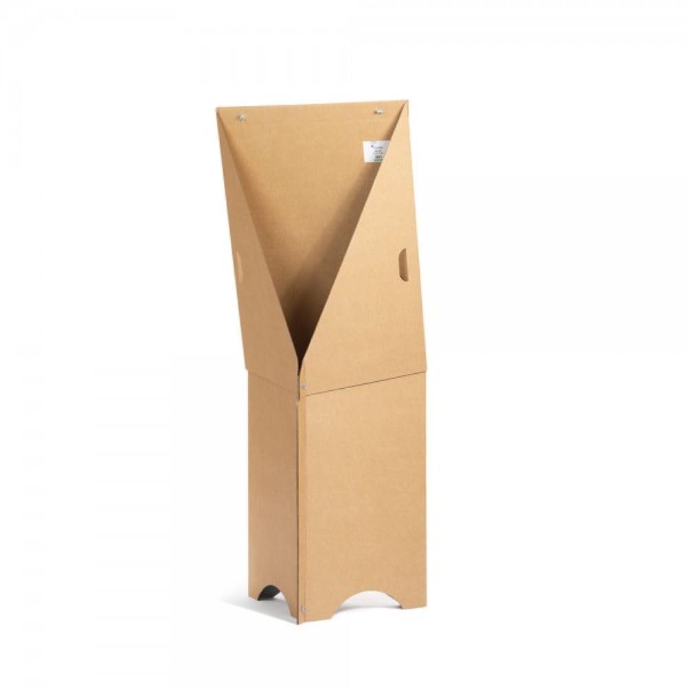 Rocada | Pizarra Plegable para Rotafolios, Cartón 100% Reciclado, Ligera y Portátil, Fácil Montaje, Incluye Bloque de Papel y Rotulador, Ideal para Presentaciones, Medidas 70x178x43cm, Color Marrón