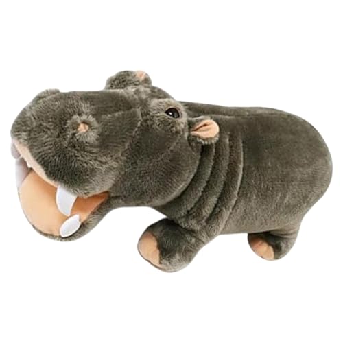 Joberio Animal de peluche hipopótamo, peluche hipopótamo | Peluche de 9,8 pulgadas que abraza el juguete, peluche hipopótamo animales del zoológico para juegos imaginativos, profesor y estudiante
