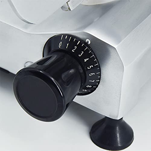 MOOTACO Aufschnittmaschine Allesschneider Ø 300 mm Brotschneidemaschine Schrägschneider Edelstahl Gastro 0-15 mm… – Bild 4