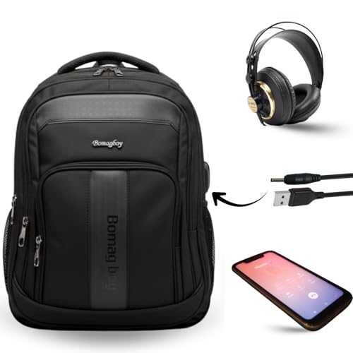 Mochila Unissex Premium Reforçada Impermeável 48x34x20 – 4 Divisórias Externas, 2 Bolsos Laterais, Entrada USB e P2, Alças Acolchoadas e Compartimento para Notebook-Vende Mais (Mochila Preta)