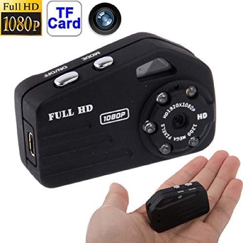 (#33) T9000 Full HD 1080P Mini Digital Video Camcorder, Stütze Tf Karte, Einbau-Kühlschrank Lithium Batterie (Black)