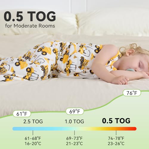 Image of Bamboo Viscose Sleep Sack for Baby, 1.0 & 0.5 Tog Wearable Blanket