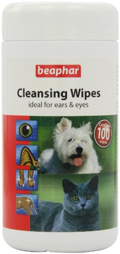Beaphar Cleansing Wipes for Ears and Eyes, 100 Wipes