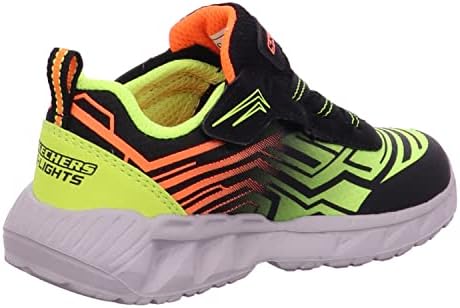Skechers Kids Boy's Magna-Lights-Maver Sneaker, Black/Yellow, 8 Toddler | Image 4