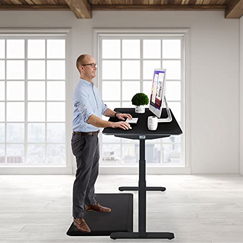 Image of Seville Classics AIRLIFT Pro S3 54 inch Solid-Top Commercial-Grade Electric Adjustable Standing Desk (51.4 inch Max Height) Table - Black /Black