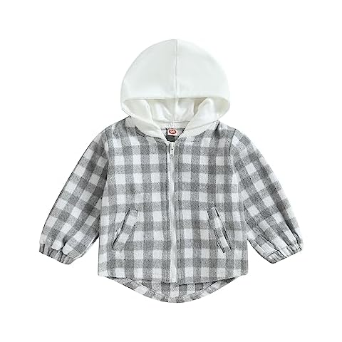 Licupiee Toddler Plaid Hoodie Cover