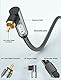 EMK Subwoofer-Kabel, digitales Koaxialkabel, doppelt geschirmt, mit vergoldeten Cinch-auf-Cinch-Steckern, SPDIF-Kabel (2 Stück, 90°-RCA-Kabel, schwarz, 6M)