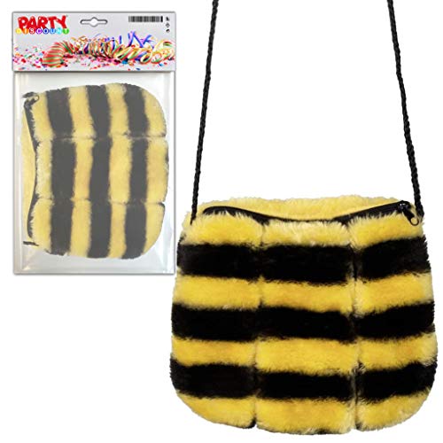 PARTY DISCOUNT ® Tasche Biene mit Reißverschluss aus Plüsch Cover