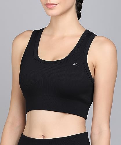 Image of Kobo Medium Impact Slip on Everyday Sports Bra for Women - Lightly-Padded, Non-Wired & High Coverage | Lined Cups with Removable Inserts (Imported)