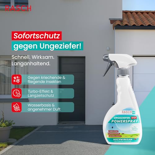 RASCH HOME DEFENDER® Ungezieferspray [500ML] - Ungeziefer Spray für die Wohnung - Ungezieferabwehrspray - Insektenspray - Insektenschutzspray - Insekten & Ungezieferraumspray