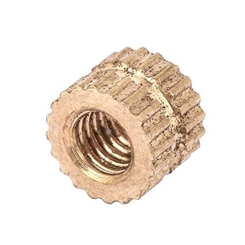 50Pcs Brass Insert Round Cylinder Embedded Knurled Nut Inserts (M3*5 * 5.3 (50pcs))