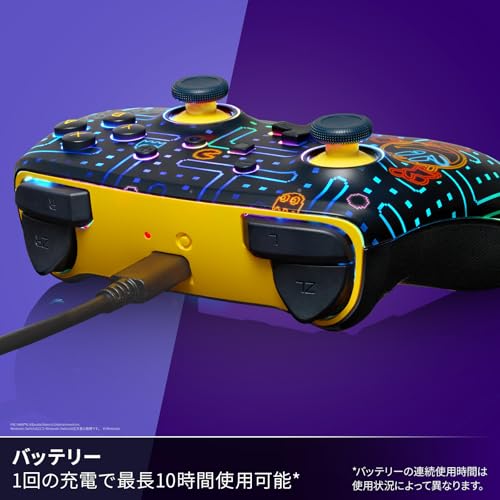 undefined 【任天堂公式ライセンス商品】PowerA パワーエー ルメクトラ・エンハンスド・ワイヤレスコントローラー for Nintendo Switch- パックマン ネオン アーケード NSGP0458JP-01 の商品画像 4