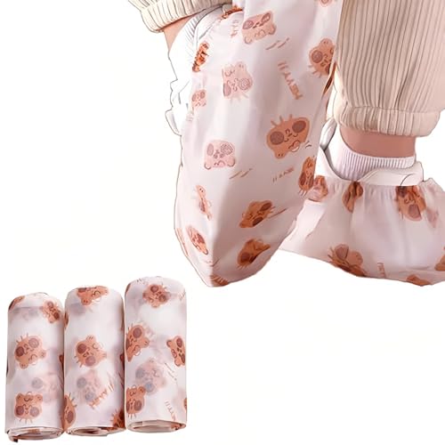 50 PCS Cubre Zapatos, Cubrezapatos desechables, calzas desechables pies Impresión única de dibujos animados patucos desechables, cubre zapatos desechable talla 14.5x40cm, cubrezapatos desechables
