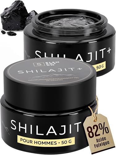 Shilajit original de l'Himalaya premium à haute dose d'acide fulvique