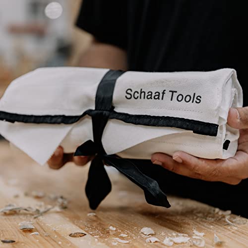 Schaaf Tools Hand-Sharpened Wood Carving Tools Set of 12 Chisels and Gouges with Canvas Case, Razor Sharp CR-V 60 Steel Wood Carving Chisel Set for Beginners - Image 9