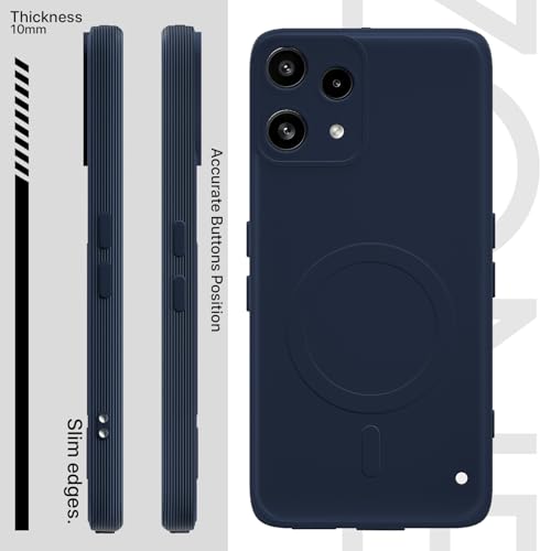 Image of Pikkme Back Cover for Nothing Phone 3a Lite 5G Soft Matte Silicone Mag-Safe Design (Mag-Safe Not Support) Camera Protection | Slim Fit Bumper Cover (Blue)