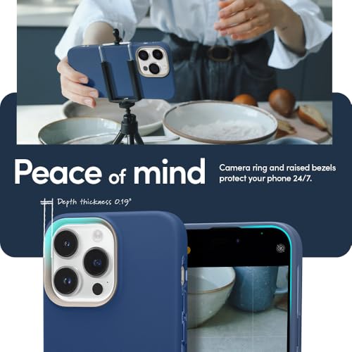 Image of Spigen Cyrill UltraColor Mag | iPhone 14 Pro Case | Blue Navy iPhone 14 Pro Back Cover | TPU+Poly Carbonate - Coast