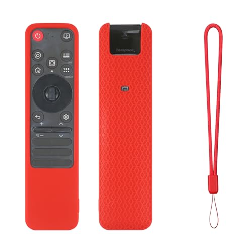 Carcasa de silicona suave para mandos LG MR-25GA con textura antideslizante (rojo)