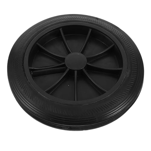 Roues de rechange pour poubelle 240l Alipis en caoutchouc épais noir