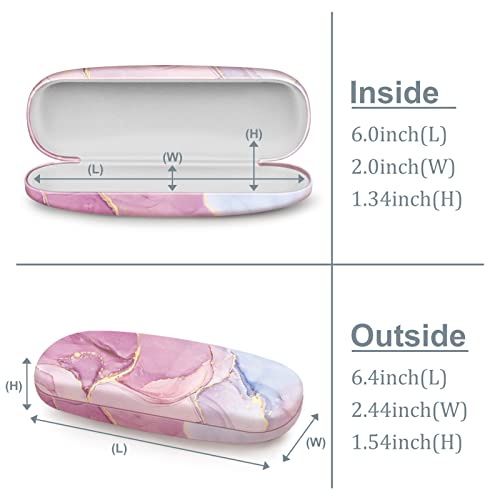 Image of FINTIE Hard Shell Eyeglasses Case, Portable Protective Glasses Cover Eyeglass Holder Box with Cleaning Cloth for Men Women