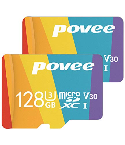 Flash Deals - 50% OFF 2 Pack of 128GB MicroSD Card with Adapter,U3 A1 MicroSDXC Card 667X High Speed Up to 100MB/s UHS-I Micro SD 128 GB UHS-1 Memory Card for Android Smartphone Nintendo Galaxy Fire and Gopro